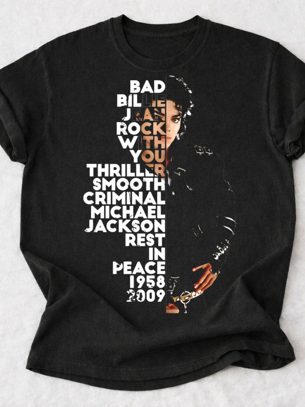 Vintage 90s Michael Jackson King of Pop Graphic Shirt, Unisex Tee Fan Gift